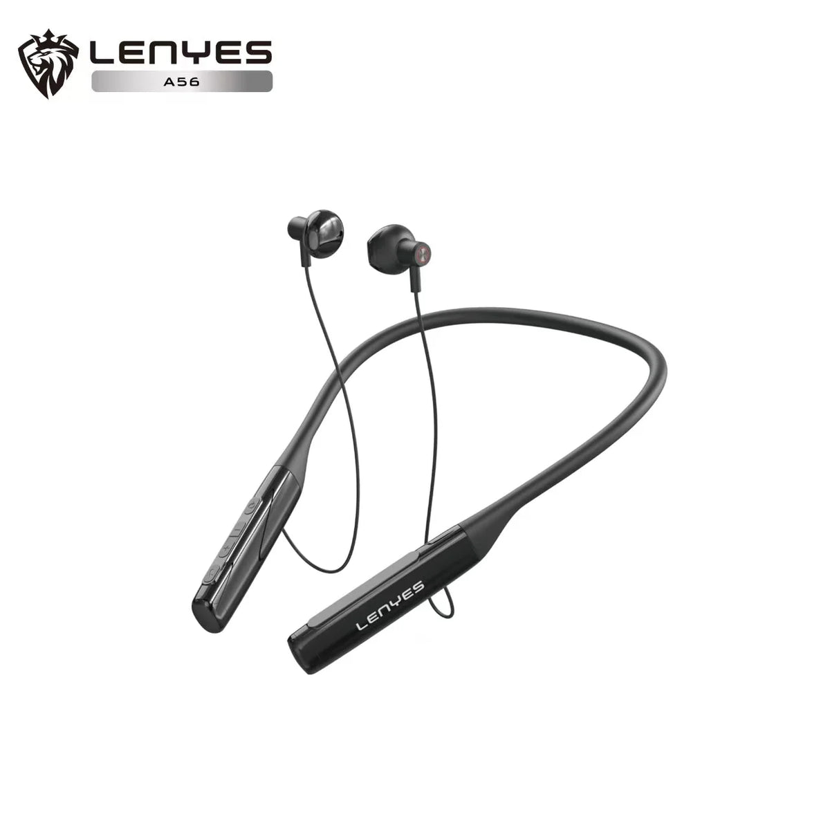 سماعات LENYES A56 بلوتوث داخل الأذن بحزام رقبة | بطارية 80 ساعة وشحن Type-C | LENYES A56 Bluetooth In-Ear Neckband Headphones 80H Battery Type-C