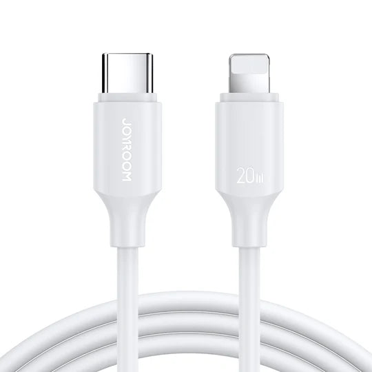 كيبل جويرووم لونج لاستنج سيريس يو اس بي سي الى لايتننغ بقدرة شحن 20 واط وطول 1 متر | JOYROOM Long-Lasting Series 20W Fast Charging Data Cable Type-C to Lightning 1m