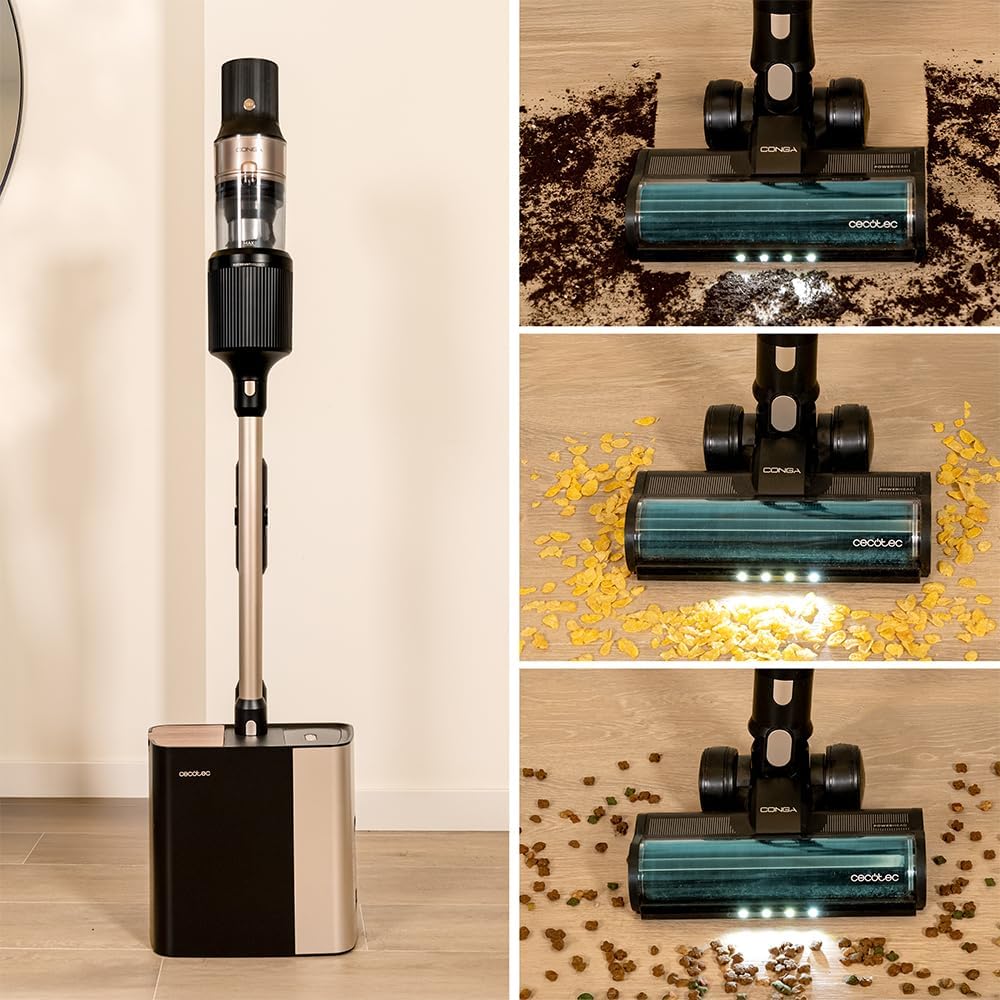 مكنسة لاسلكية Cecotec Conga Rockstar 5500 بقوة شفط 220AW مع محطة تفريغ تلقائي | Cecotec Conga Rockstar 5500 Wireless Vacuum Cleaner 220AW with Self-Emptying Station