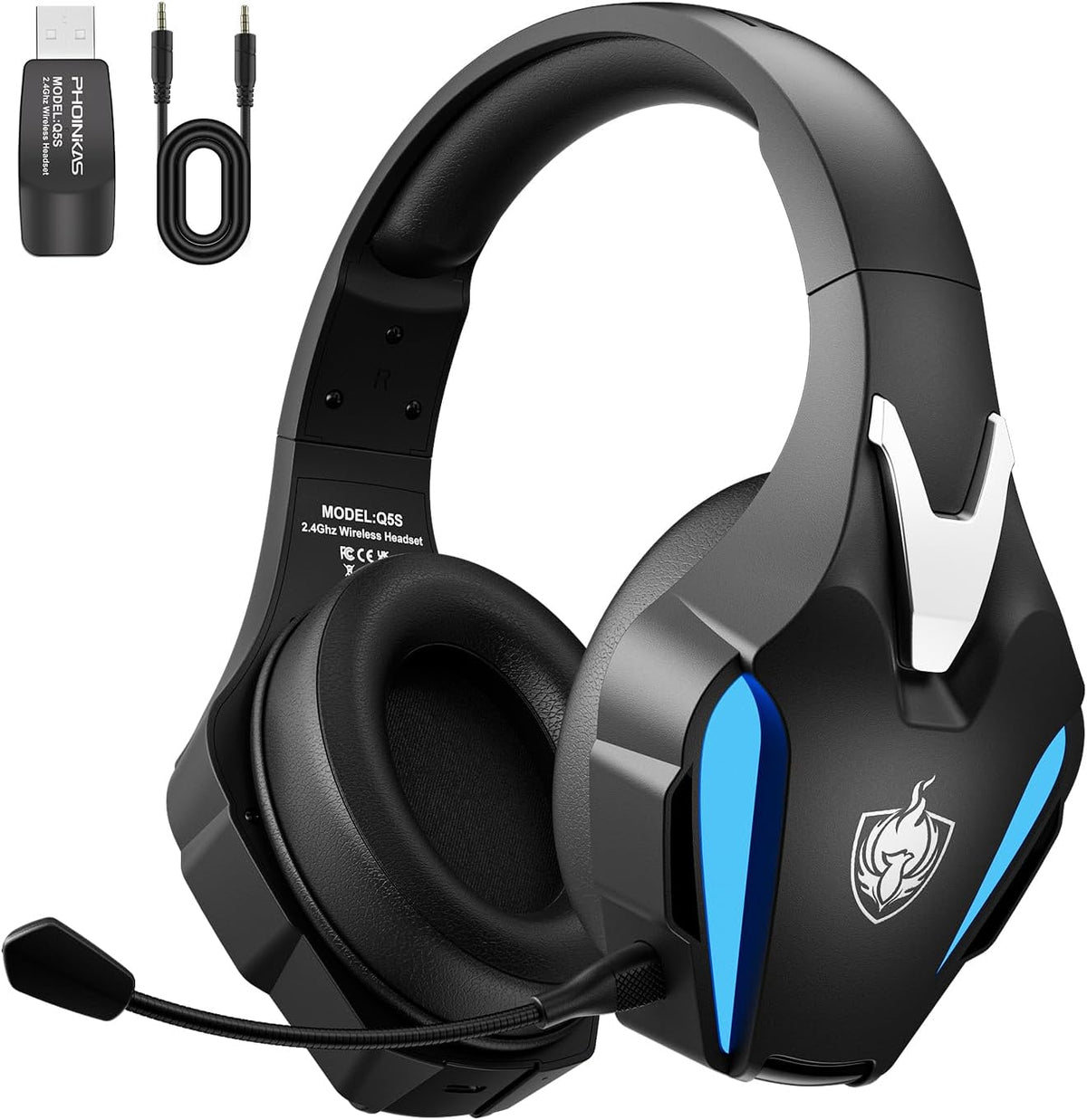 Phoinikas Q3 Bluetooth Headphones - 2.4GHz - 1000mAh | سماعات فوينيكاس Q3 بلوتوث