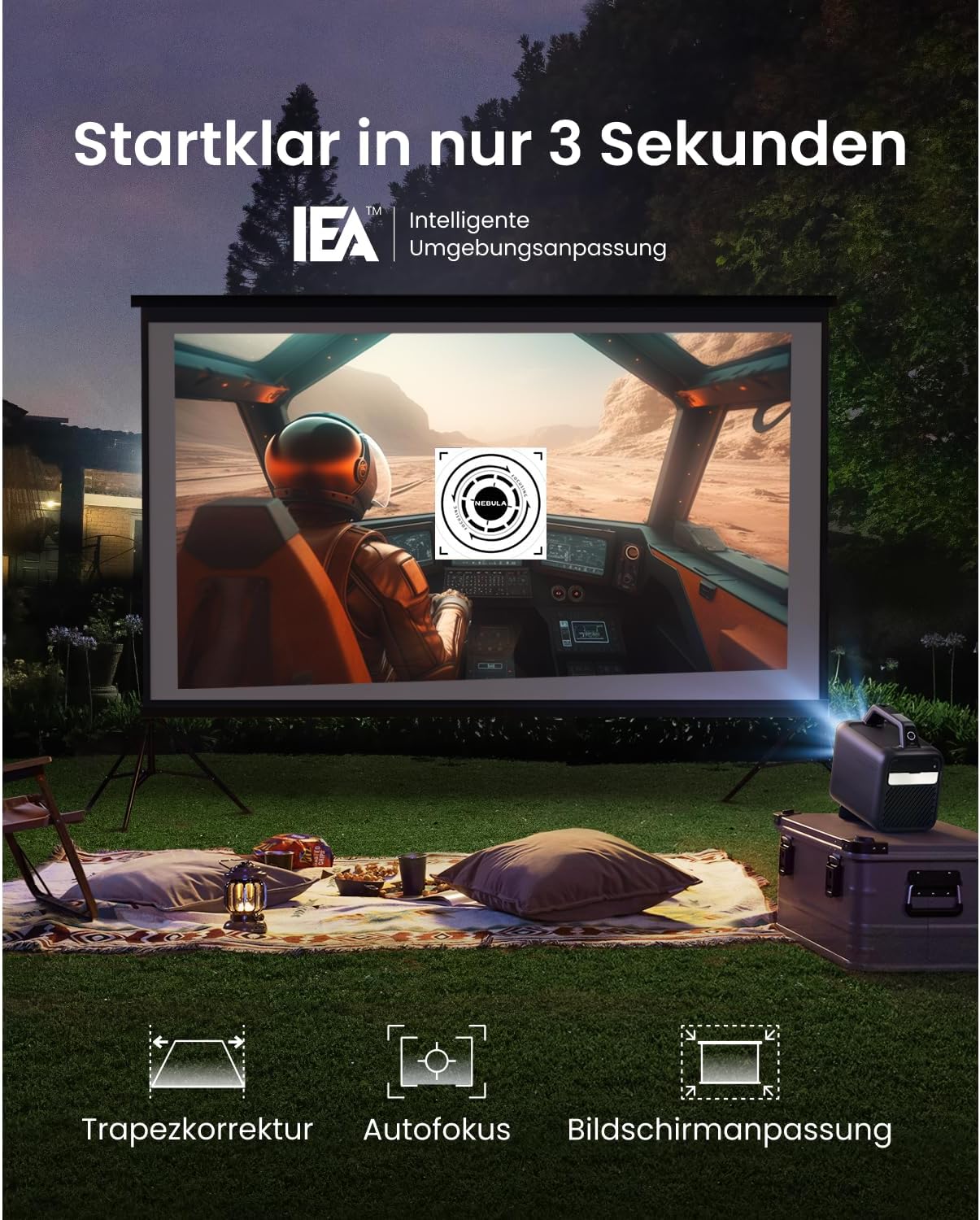 Anker Nebula Mars 3 Projektora Jîr a Portable Full HD - Reş