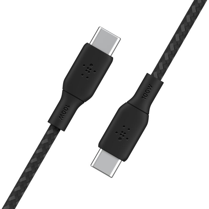 كيبل بيلكن BoostCharge تايب سي الى تايب سي بقدرة شحن 100 واط وطول 2 متر | Belkin BoostCharge USB-C to USB-C Cable 100W 2m