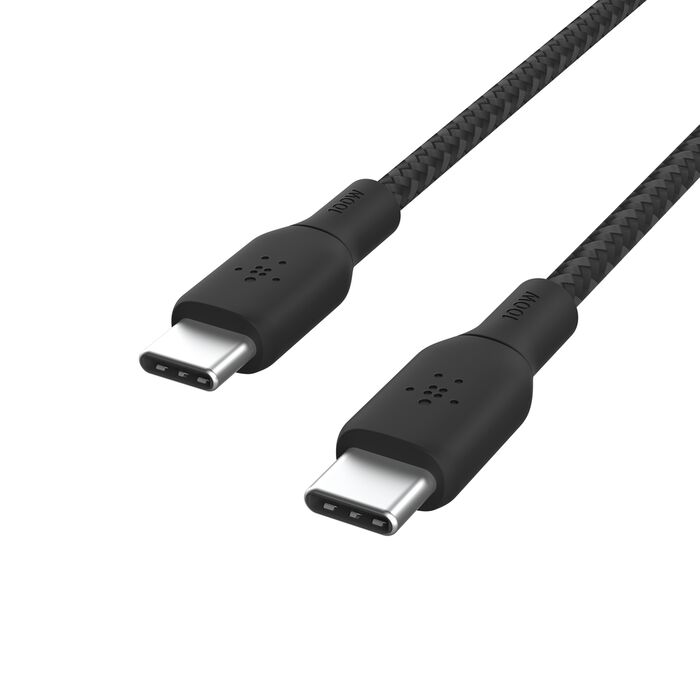 كيبل بيلكن BoostCharge تايب سي الى تايب سي بقدرة شحن 100 واط وطول 2 متر | Belkin BoostCharge USB-C to USB-C Cable 100W 2m