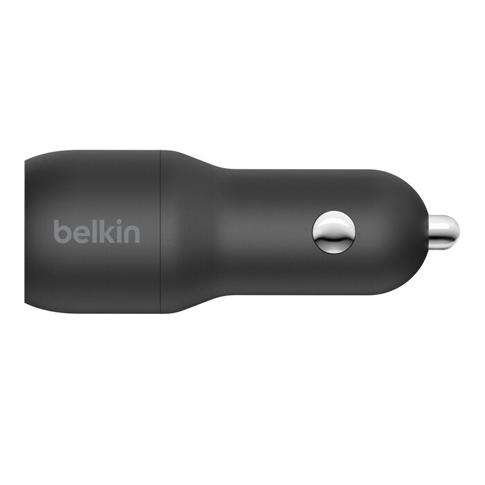 شاحن سيارة بيلكن BoostCharge بمنفذي يو اس بي اي وبقدرة شحن 24 واط | Belkin BoostCharge Dual USB-A Car Charger 24W