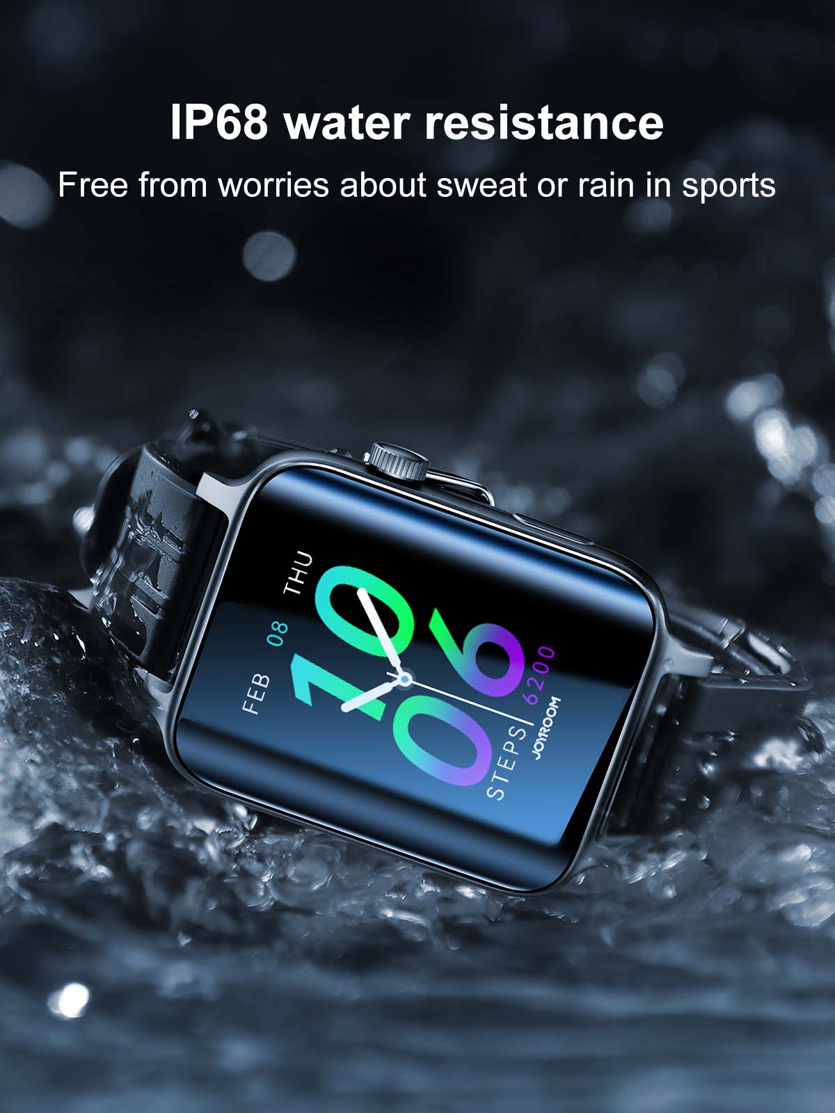 ساعة ذكية بشاشة 1.85 انش ومكالمات بلوتوث من جويرووم | JOYROOM JR-FT6 Smartwatch 1.85" with Bluetooth Calling
