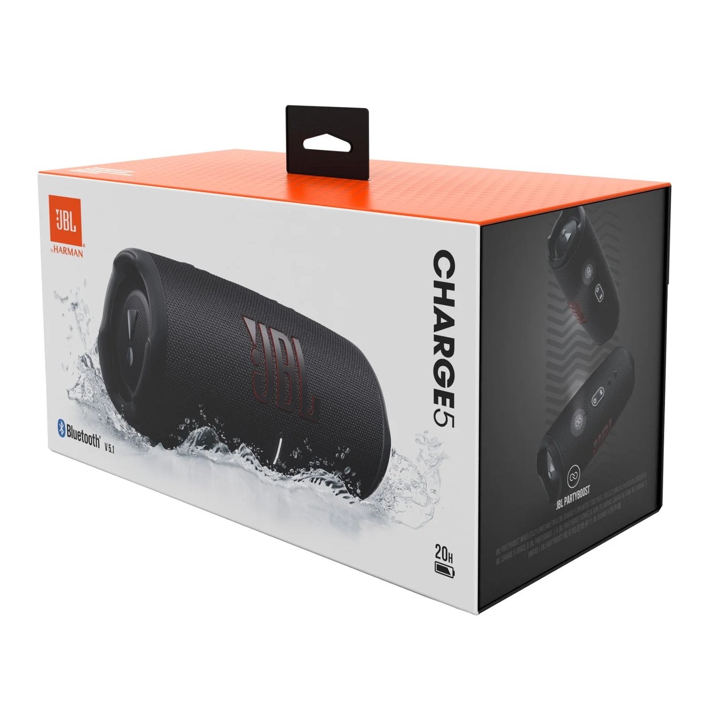 JBL Charge 5 Splashproof Portable Bluetooth Speaker – 20 Hrs Playtime | سبيكر جي بي ال جارج 5 محمول ضد الماء, تشغيل حتى 20 ساعة