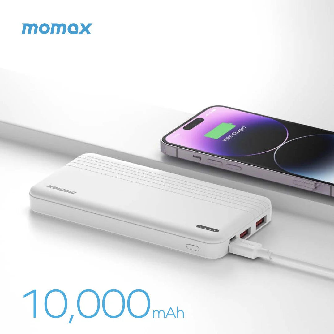 باور بانك موماكس iPower بسعة 10000 مللي امبير | Momax iPower PD, 10000mAh Fast Charging External Battery Pack
