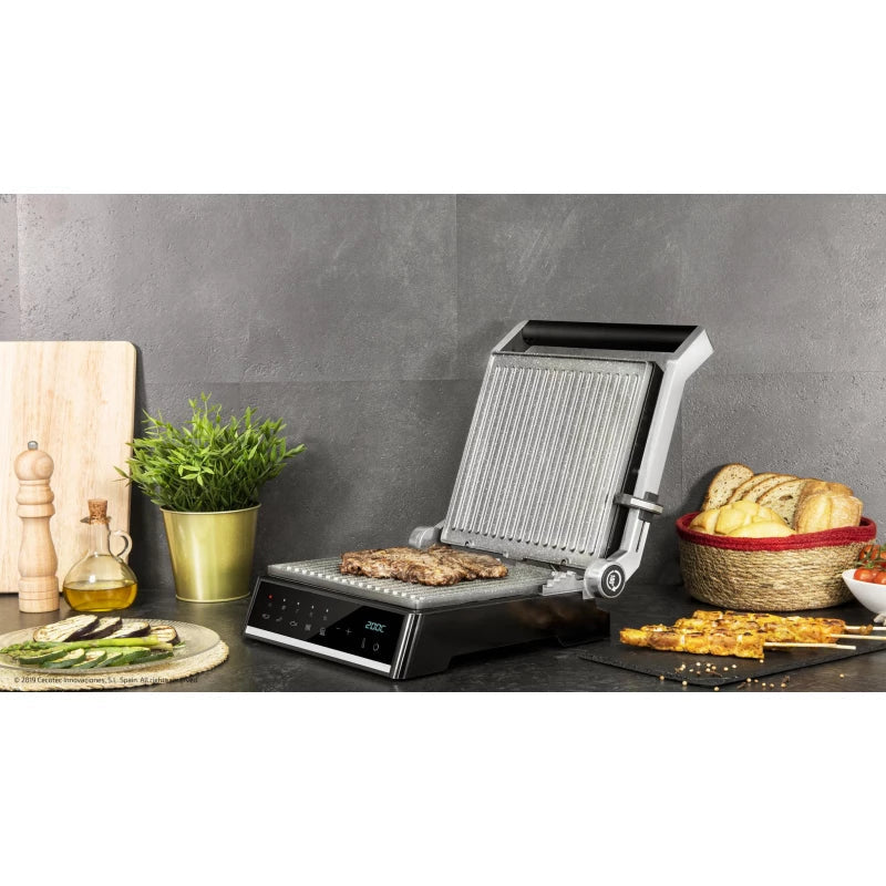 شواية كهربائية Cecotec Rock’NGrill Smart بقوة 2000 واط للشواء السريع والصحي | Cecotec Rock’NGrill Smart 2000W Electric Grill