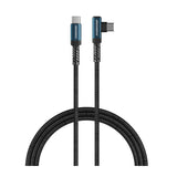 كيبل روك روز OneLink Pro Max تايب سي الى تايب سي بقدرة شحن 240 واط وطول 1 متر | RockRose OneLink Pro Max 240W USB-C to USB-C Right Angle Cable 1m