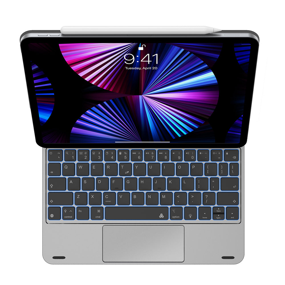 لوحة مفاتيح ويوو ماجيك كيبورد MK-001 للايباد بحجم 12.9 انش - اسود | WiWU Magic Keyboard MK-001 for 12.9 inch iPad – Black
