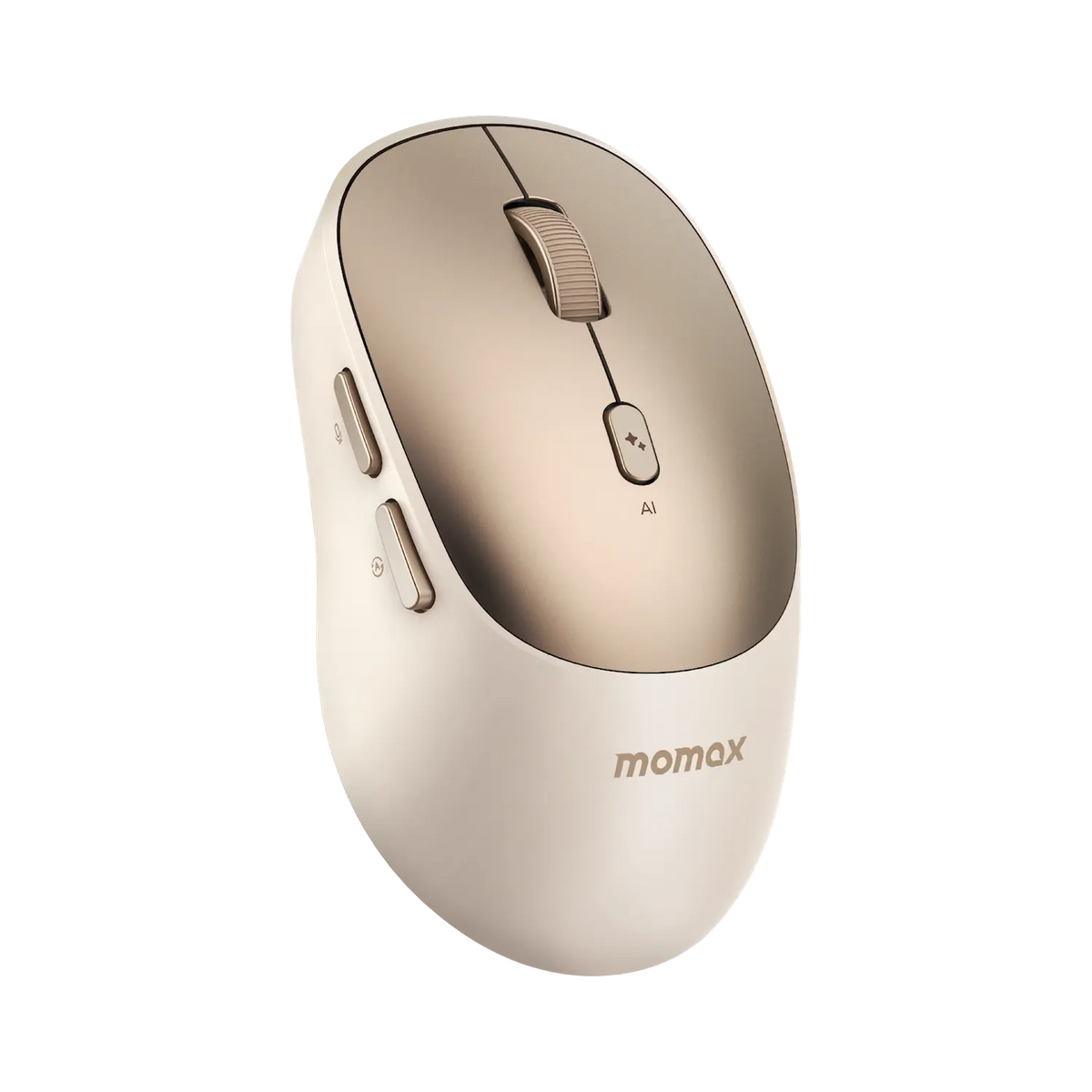 Momax 1-Folio MS02L2 AI Wireless Mouse Desert Titanium - Front