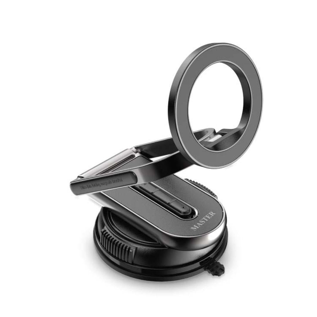 حامل هاتف ماستر المغناطيسي للسيارة قابل للطي - اسود | Master Foldable Magnetic Car Holder - Black
