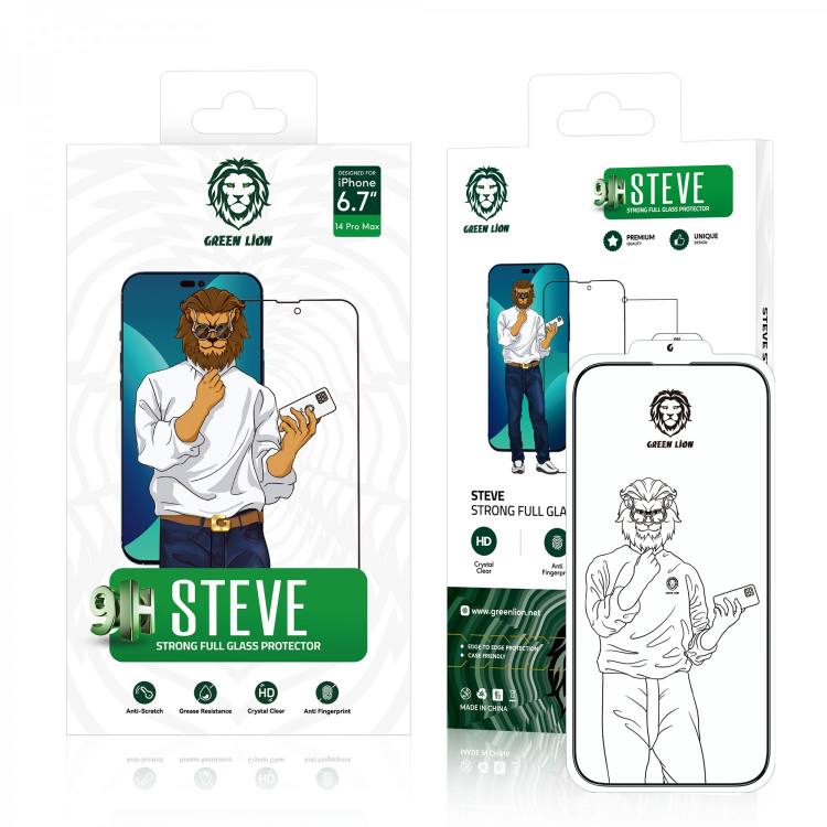Parêzvanê Ekranê yê Cama Steve ya Green Lion 9H ji bo iPhone 14/14 Plus/14 Pro/14 Pro Max | Parêzvanê Ekranê yê Tevahî yê Cama Steve ya Green Lion 9H ji bo iPhone 14/14 Plus/14 Pro/14 Pro Max