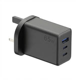 شاحن جداري GaN بقدرة 65 واط وثلاثة منافذ من راف باور RP-PC1100 | RAVPower RP-PC1100 65W 3-Port GaN Wall Charger