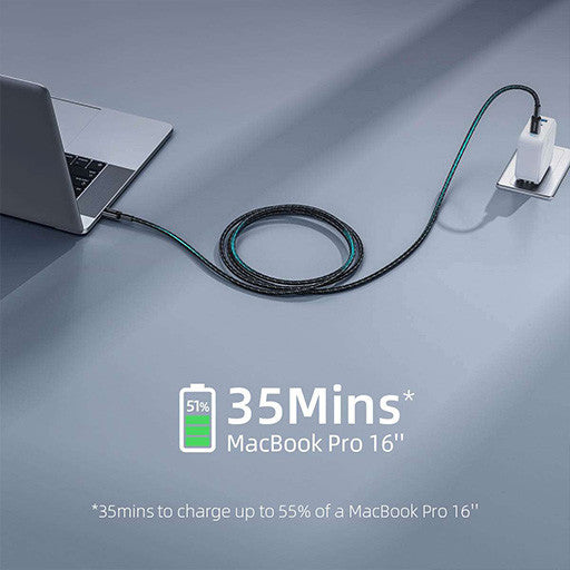 Innostyle PowerFlex Ultra - كيبل تايب سي 2 متر 100 واط | USB-C to USB-C Cable 2M 100W