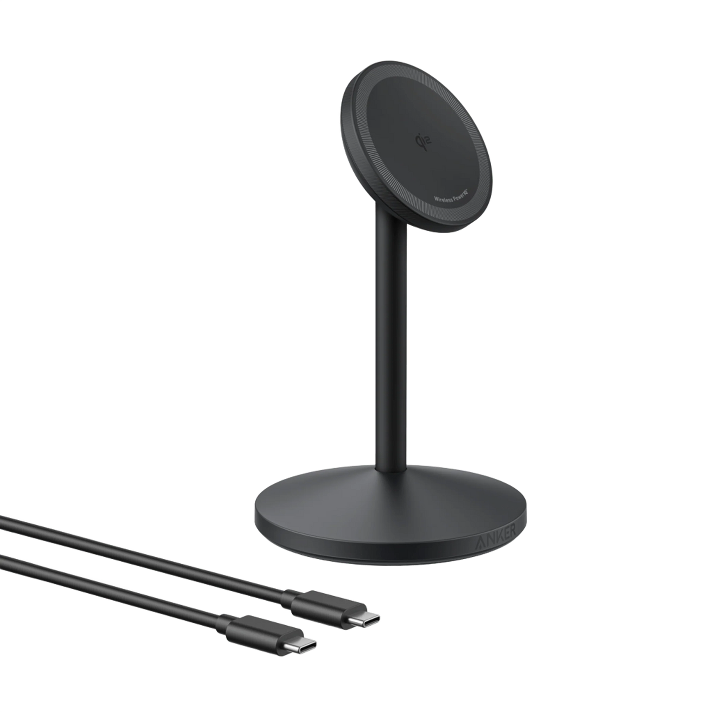 شاحن انكر ماغ جو اللاسلكي, شحن سريع 15 واط متوافق مع ماغسيف | Anker MagGo Wireless Charger, 15W Qi2 Fast Charging Dock, MagSafe-Compatible