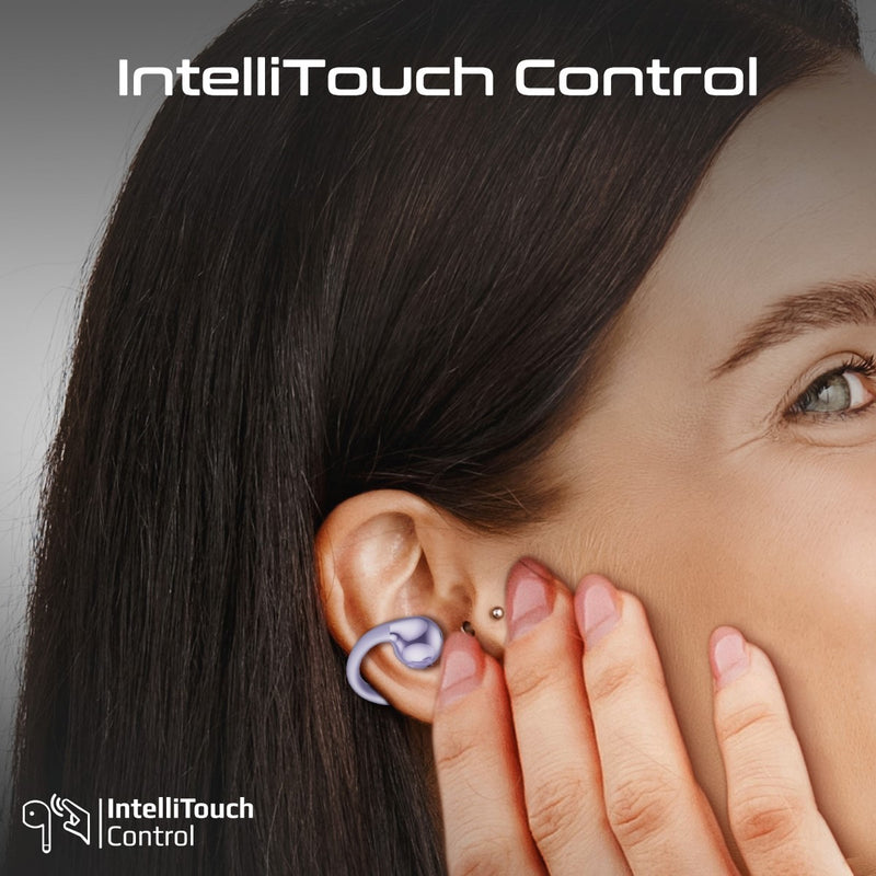Promate AirClip Open Ear OWS TWS Earbuds 500mAh Purple-Detail