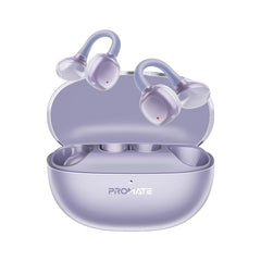 Promate AirClip-Pro Open Ear TWS Earbuds 500mAh Purple-Front