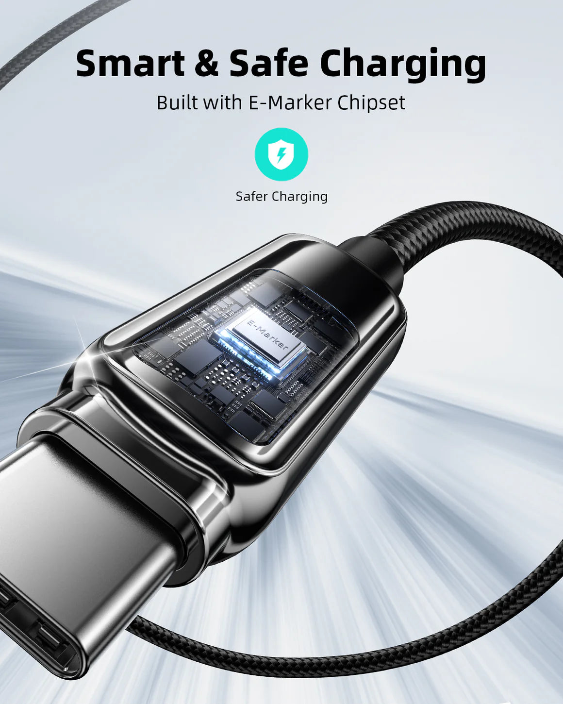 Innostyle DigiPower USB-C to USB-C Cable 100W Digital Display 1.2m - DP-CC1001 | كابل انوستايل ديجي باور يو اس بي سي بشاشة رقمية 100 واط 1.2 متر