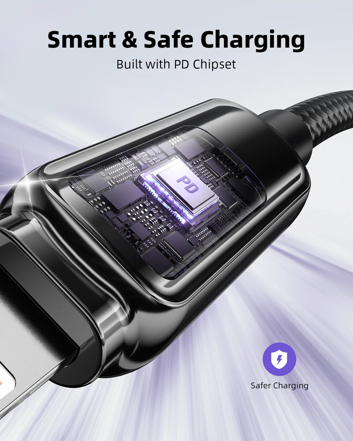 Innostyle DigiPower USB-C to USB-C Cable with Digital Display, 100W, 1.2m - DP-CL301 | كابل USB-C إلى USB-C من إنوستايل ديجي باور مع شاشة رقمية، 100 واط، 1.2 متر