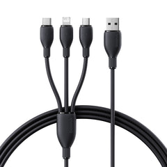 كابل شحن سريع Baseus Ultra-Fast 3-in-1 Cable USB-A→M+L+C 3.5A 1.3m Black