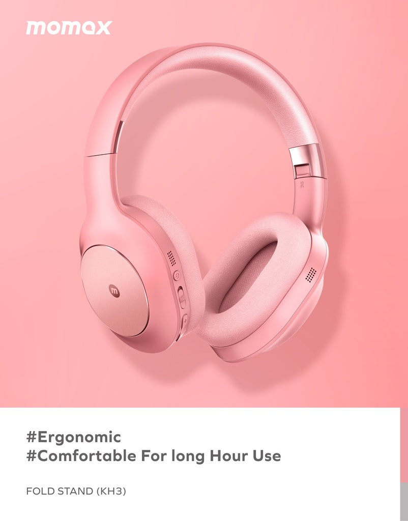 سماعة موماكس سبارك ماكس BH1M اللاسلكية بتقنية الغاء الضوضاء | Momax Spark Max BH1M Wireless Over-Ear Headphones with ANC