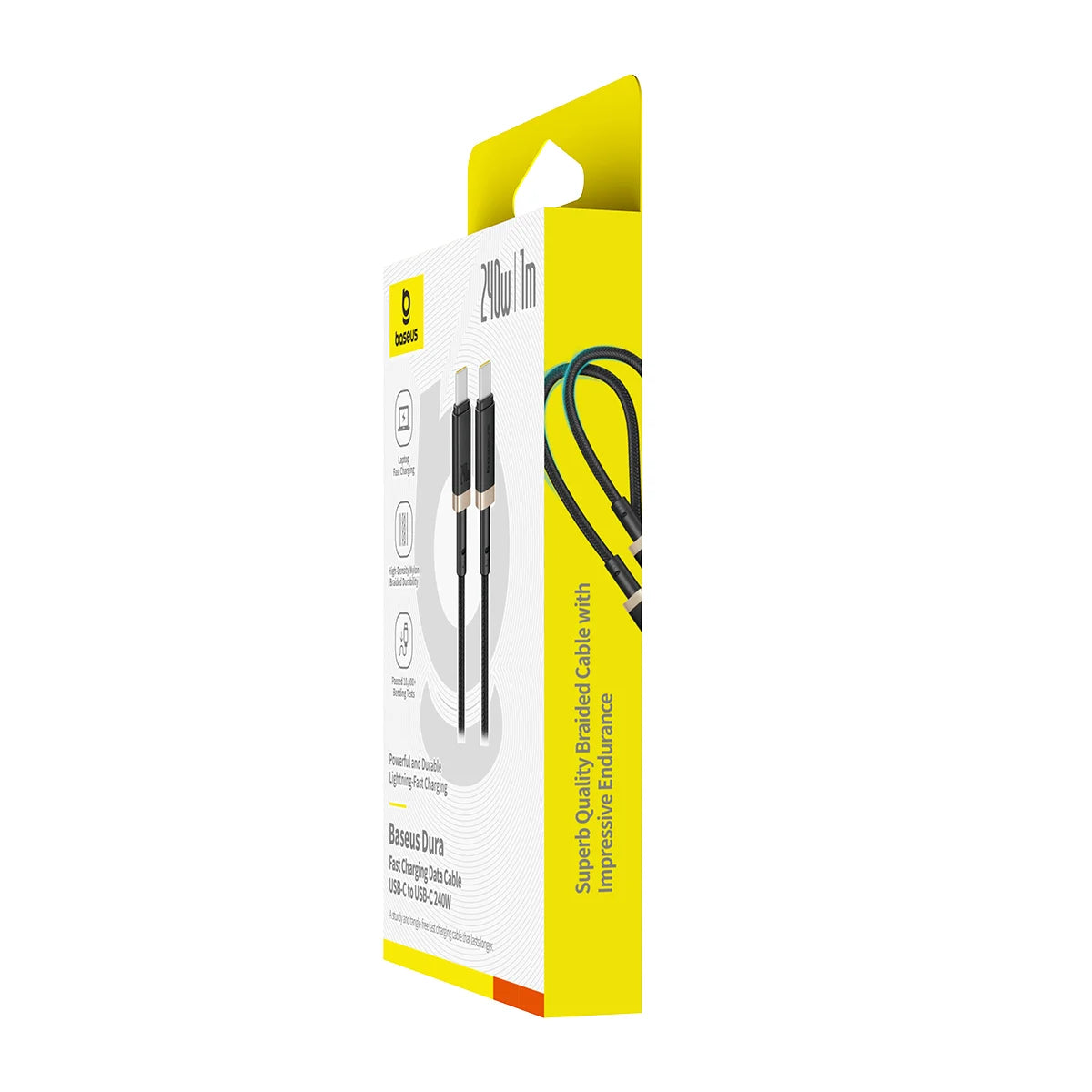 Baseus Dura Cable USB-C→C 240W 1m Black | كابل بيسوس ديورا USB-C→C 240 واط 1 متر أسود