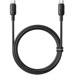 Baseus Silky Cable C→C 100W 2m Black | كابل بيسوس سيلكي USB-C إلى USB-C 100 واط 2 متر أسود