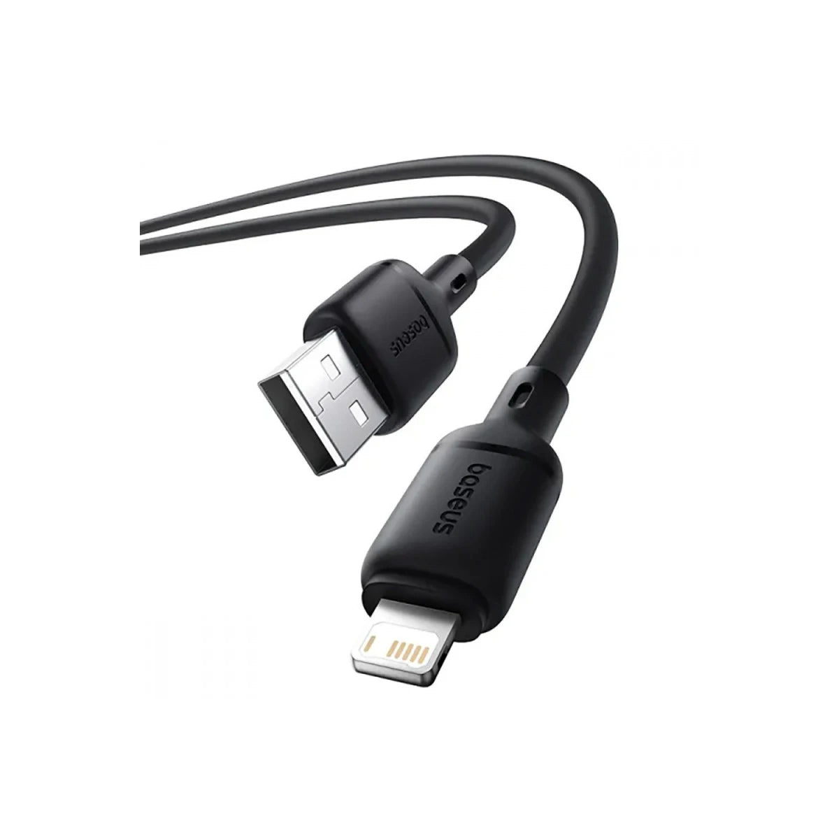 Baseus Silky Cable USB-A→C 3A 1m Black | كابل بيسوس سيلكي USB-A→C 3 أمبير 1 متر أسود