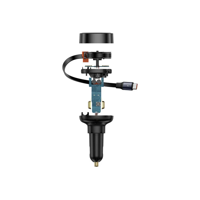 شاحن سيارة إينجويمنت برو 60 واط مع كابل Type-C قابل للسحب وشحن سريع | Enjoyment Pro 60W Car Charger with Retractable Type-C Cable Fast Charging