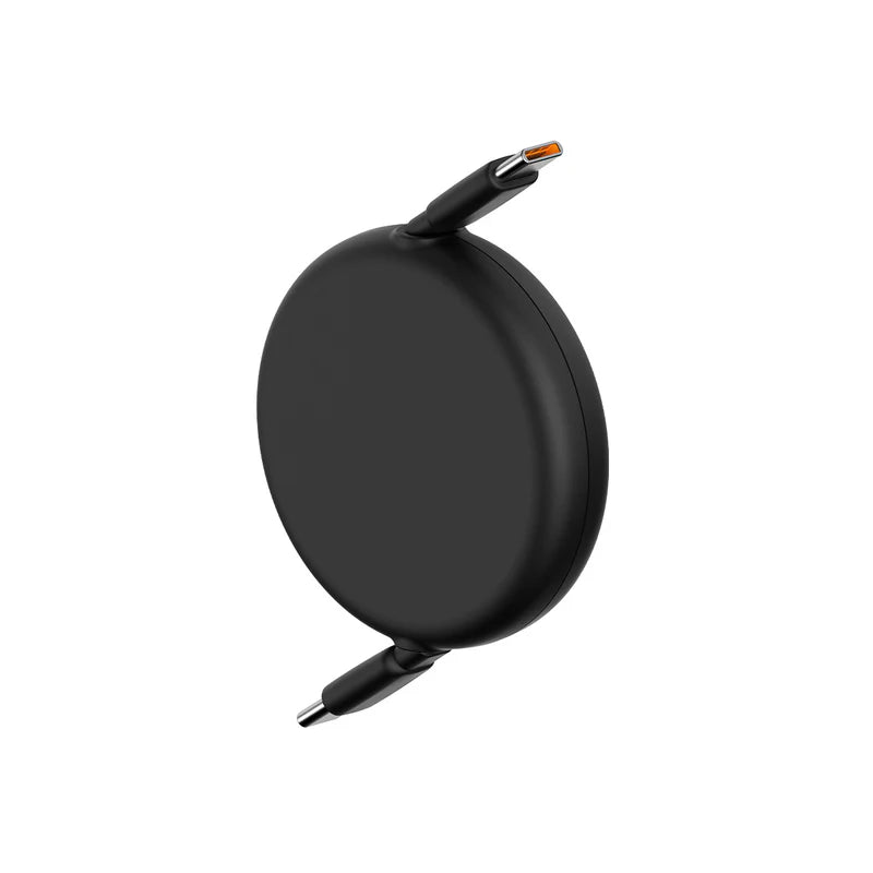 Baseus Free2Draw Retractable Cable C→C 100W 1m Black | كابل بيسوس قابل للسحب C→C 100 واط 1 متر أسود