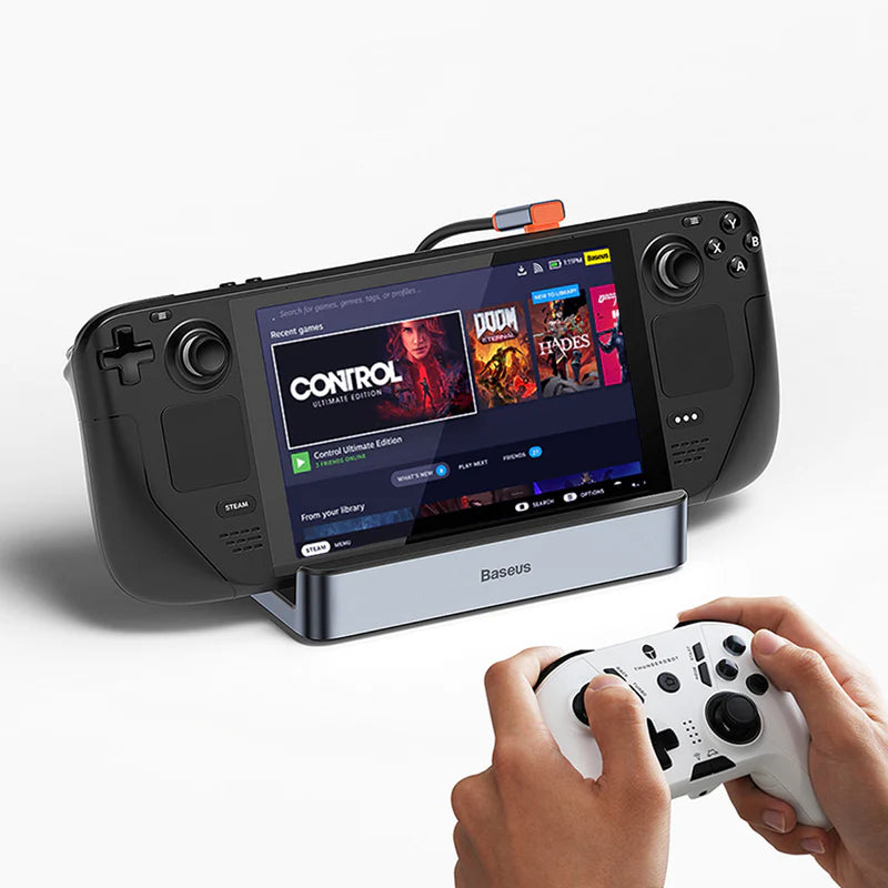 هاب Baseus GamerX بـ 6 منافذ Type-C رمادي فضائي - Baseus GamerX 6-Port Type-C HUB Space Grey