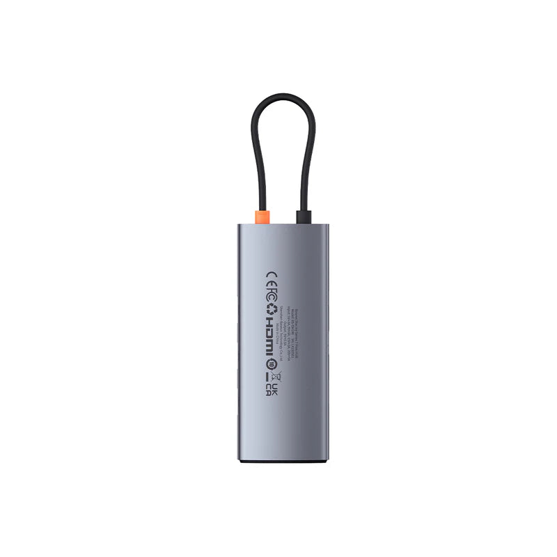 Baseus Metal Gleam 7-Port HUB Space Grey - هاب بيسوس ميتال جليم 7 منافذ رمادي