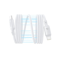 Baseus PicoGo Magnetic Cable Type-C to Type-C 240W 1m White | كابل بيسوس بيكو جو المغناطيسي تايب سي 240 واط 1 متر أبيض