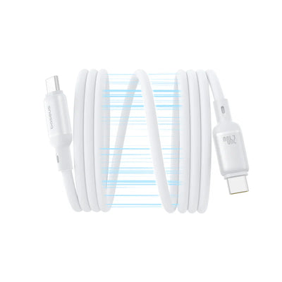 Baseus PicoGo Magnetic Cable Type-C to Type-C 240W 1m White | كابل بيسوس بيكو جو المغناطيسي تايب سي 240 واط 1 متر أبيض