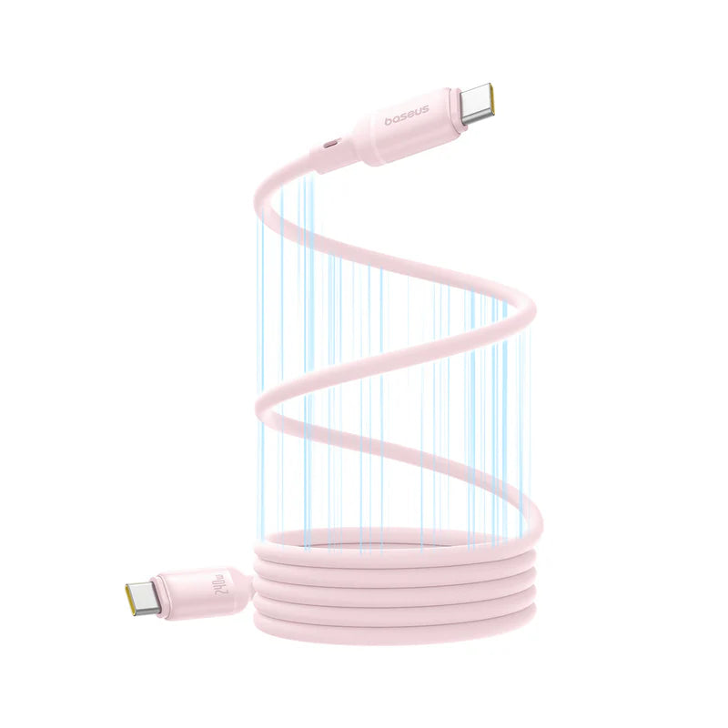 Baseus PicoGo Magnetic Cable C→C 240W 1m Pink | كابل بيسوس بيكو جو المغناطيسي USB-C 240 واط 1 متر وردي