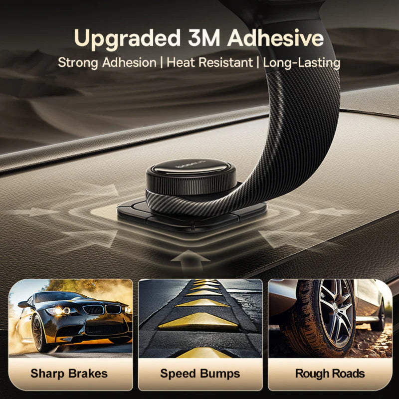 Baseus PrimeTrip C03 Magnetic Mount Stick-on Black - حامل سيارة مغناطيسي بيسوس برايم تريب C03 لاصق أسود