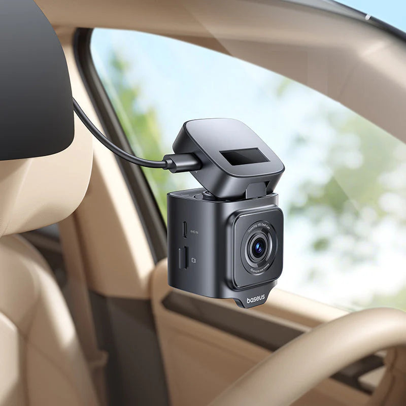 Baseus PrimeTrip VD1 Pro Dash Cam Lithium Battery 4K+1080p - كاميرا سيارة بيسوس بالطاقة الشمسية 4K