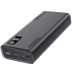 Promate Bolt-20PD Power Bank 20000mAh Dual USB-C 22.5W Black-Front