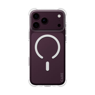 بانزر جلاس كفر شفاف بحلقة بيضاء لهاتف iPhone 18 Pro Max / iPhone 17 Pro Max | CARE by PanzerGlass Samba Case Transparent with White MagSafe iPhone 18 Pro Max | 17 Pro Max