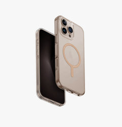 UNIQ Clario eco-friendly case for iPhone 16 Pro Max Metallic Rose - front and back