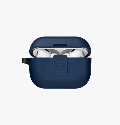 UNIQ Clyde locking AirPods Pro 2 case Royal Blue Dark Grey