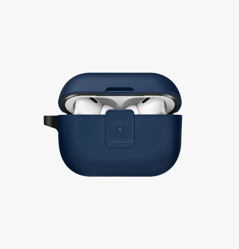 UNIQ Clyde locking AirPods Pro 2 case Royal Blue Dark Grey