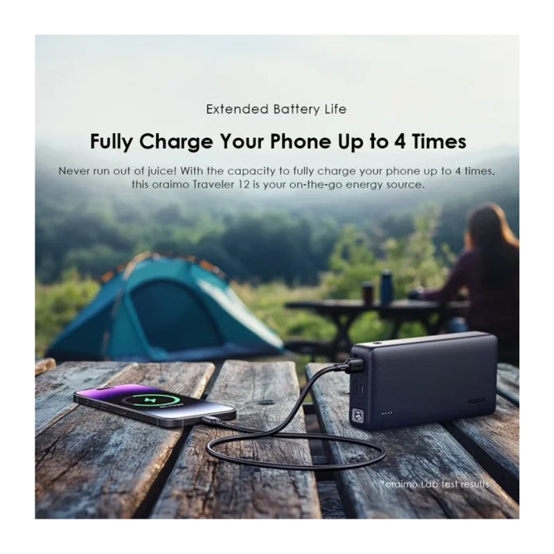 Banka Hêzê ya Oraimo Traveler 20000mAh 12W - Banka Hêzê ya Oraimo Traveler 20000mAh bi Şarjkirina Bilez û Ronahiya LED