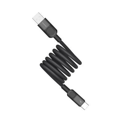 Momax Mag.Link 66W USB-A to USB-C Magnetic Cable Black - Front