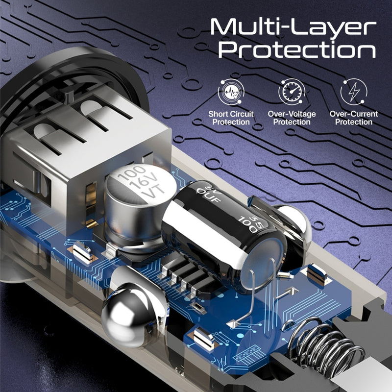 Promate DriveGear-33Ci يشحن الآيفون وجهاز ثاني أثناء القيادة