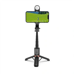 حامل سيلفي ويوو Wi-SE011 محمول مع تحكم عن بعد بلوتوث وإضاءة تجميل | WiWU Mini Portable Selfie Stick Wi-SE011 with Bluetooth Remote & Beauty Light