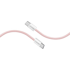 Promate EcoLine-CC200 Pink 60W USB-C to USB-C fabric braided cable 2m - main view