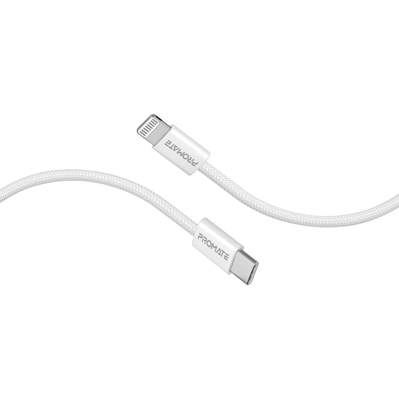 Promate EcoLine-Ci120 White 27W USB-C to Lightning cable - main view