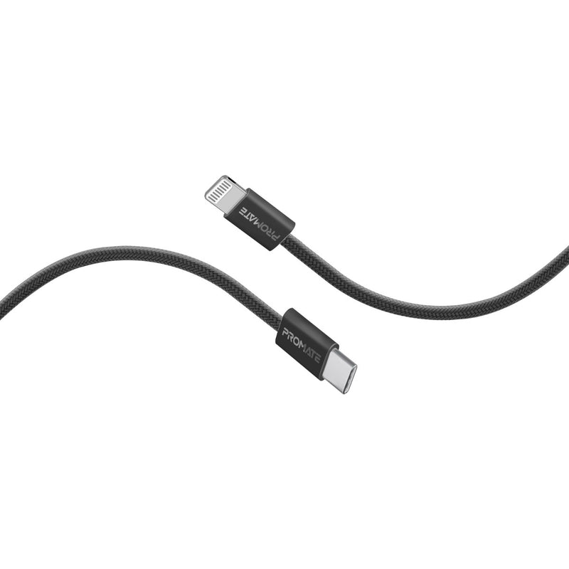 Promate EcoLine-Ci120 Black 27W USB-C to Lightning cable - main view